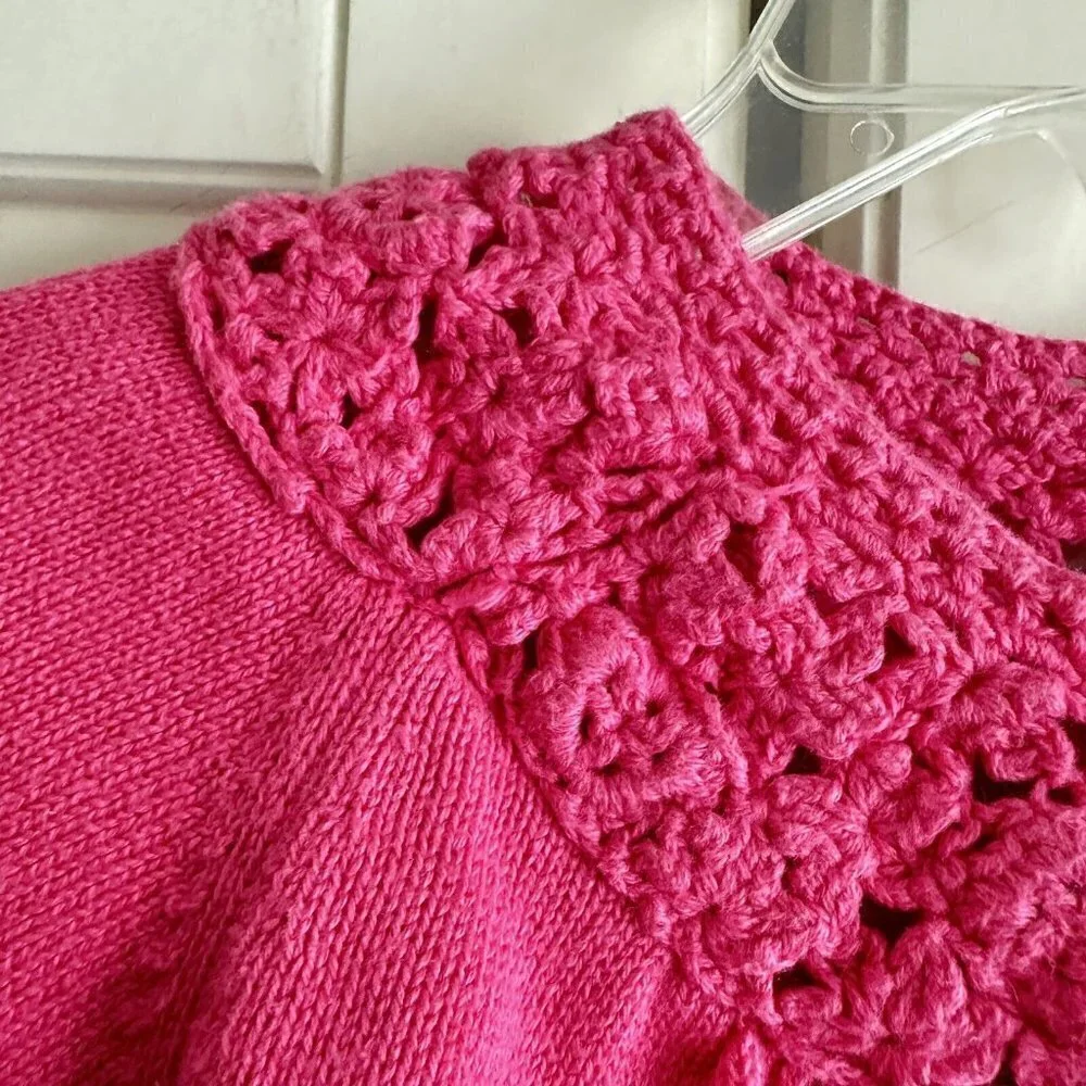 Gymboree Baby Girl 3-6 Month Pink Fushia‎ Cardigan Dress Long Sleeve Sweater